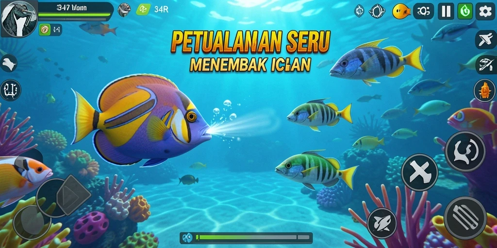 Gameplay Tembak Ikan yang seru dan menantang.
