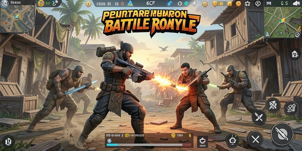 Gameplay mendebarkan di 6CF dengan aksi Battle Royale.