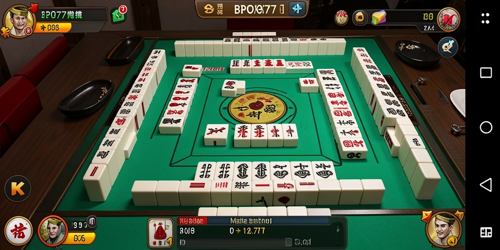 Screenshot BPO777 menampilkan gameplay Mahjong yang menarik.