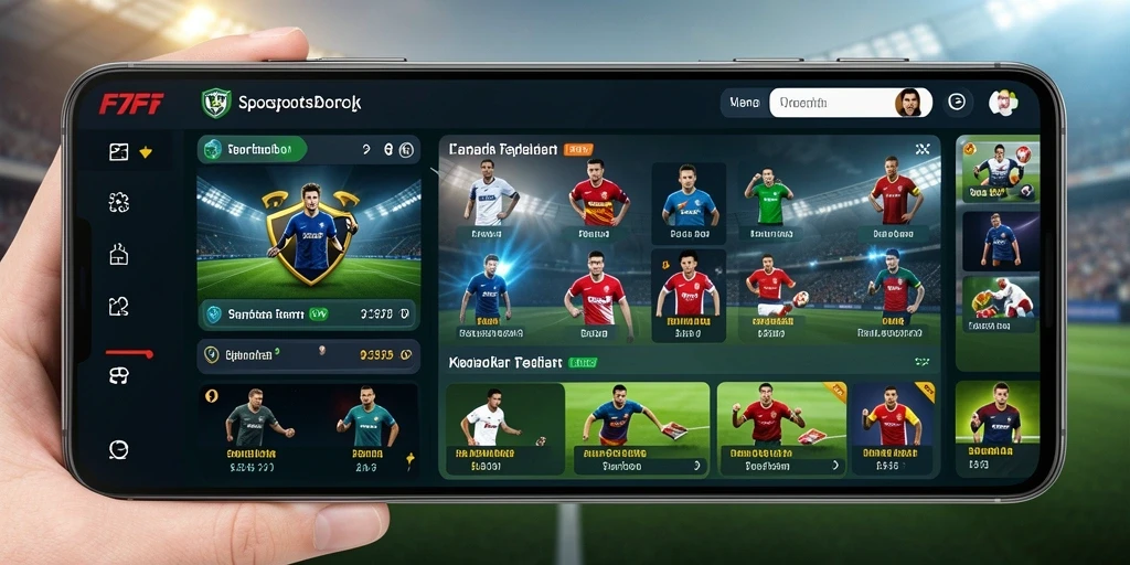 Screenshot utama F7F7 menampilkan antarmuka taruhan olahraga yang menarik.