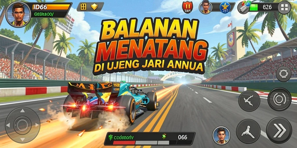 Tampilan menegangkan dari balapan mobil di ID66.