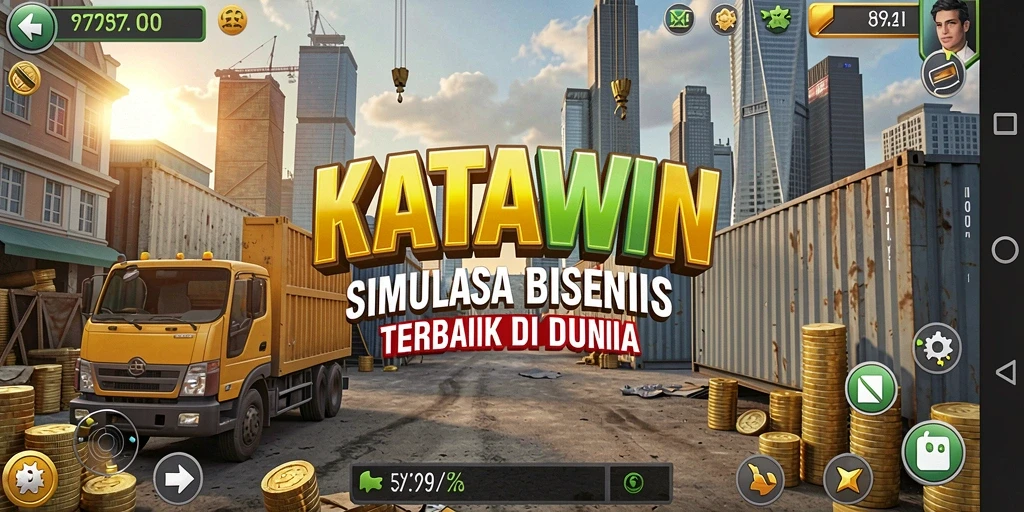 Tampilan gameplay KATAWIN dengan grafis yang menarik dan dinamis.