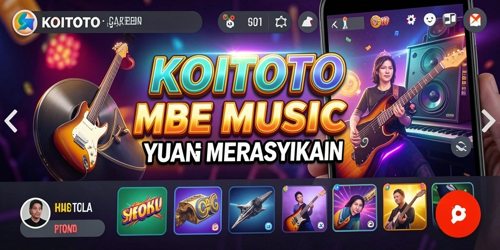 Screenshot gameplay menunjukkan momen seru bermain musik.