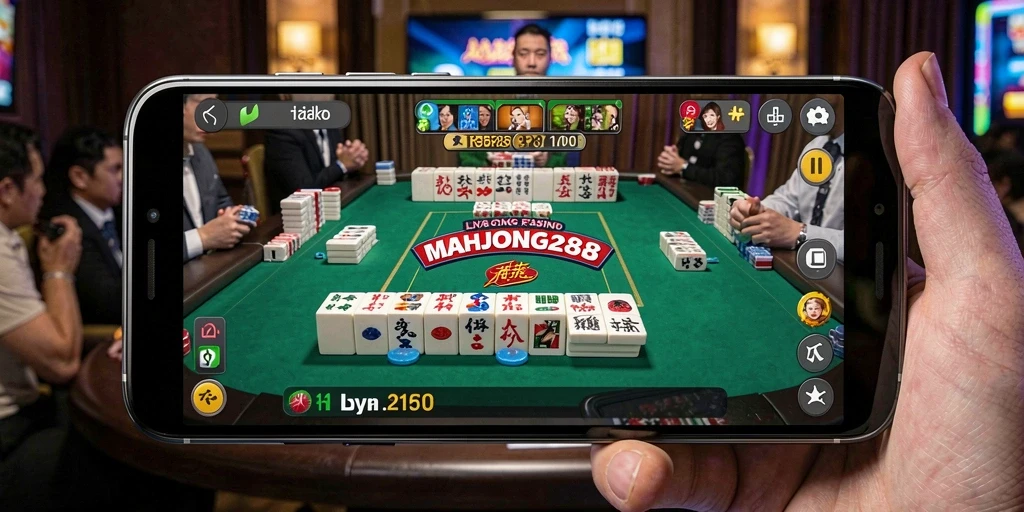 Tampilan gameplay live casino MAHJONG288 yang mendebarkan dan interaktif.