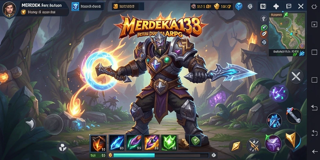 Tampilan aksi seru dalam gameplay ARPG MERDEKA138.