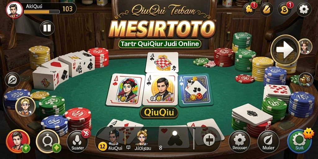 Tampilan gameplay seru dari MESIRTOTO dalam QiuQiu.
