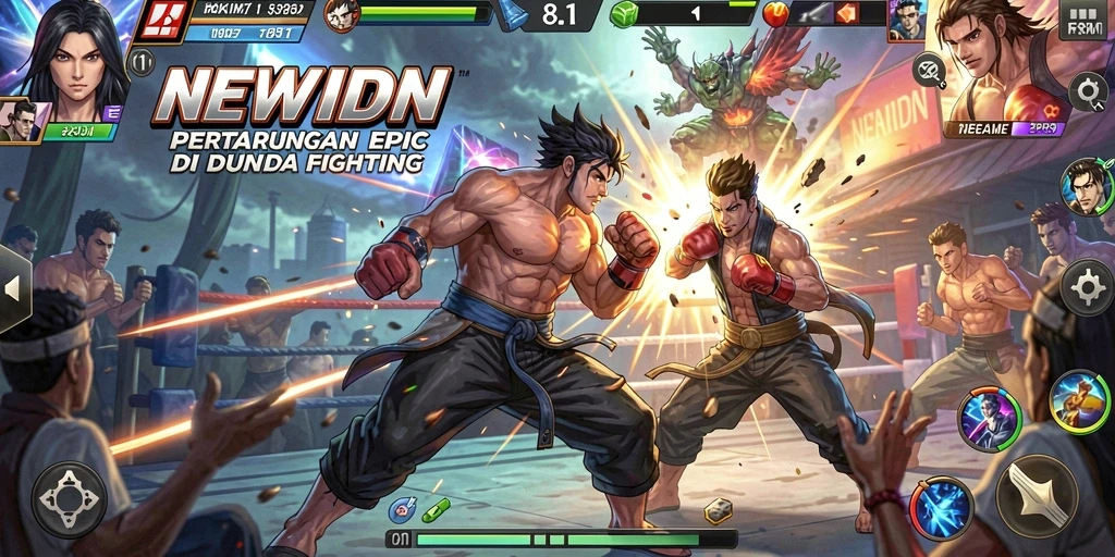 Screenshot gameplay <strong>NEWIDN</strong> menampilkan aksi pertarungan yang mendebarkan.