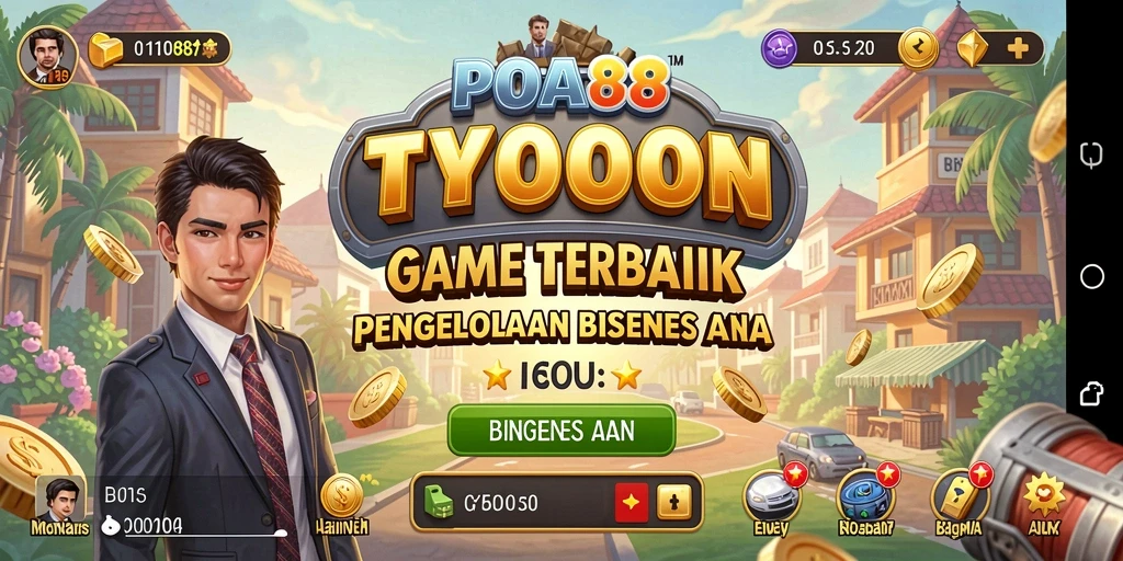 Tangkapan layar utama POA88 menampilkan momen seru dalam gameplay Tycoon.