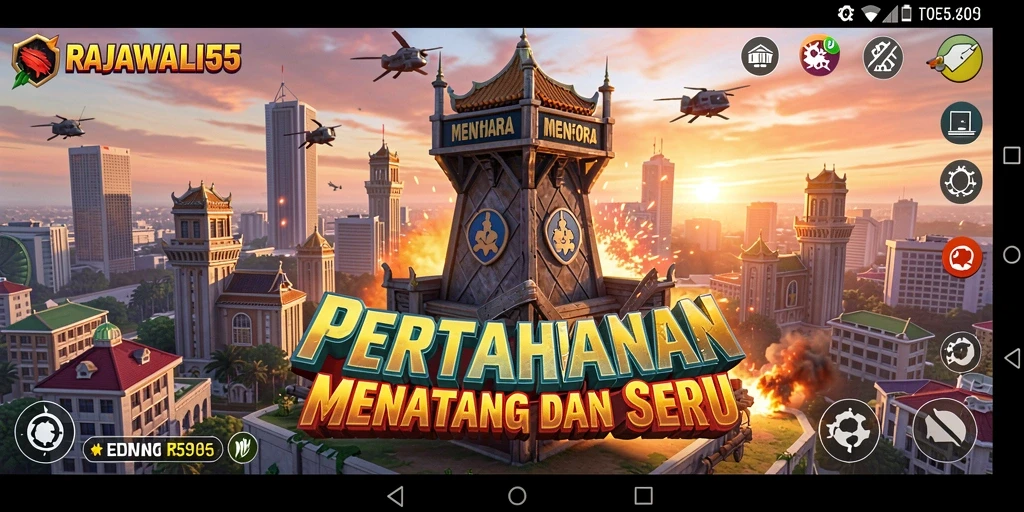 Tangkapan layar menunjukkan aksi seru gameplay Tower Defense.