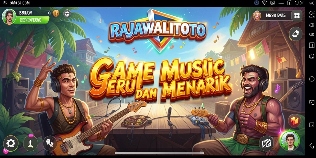 Tampilan gameplay RAJAWALITOTO yang penuh warna.