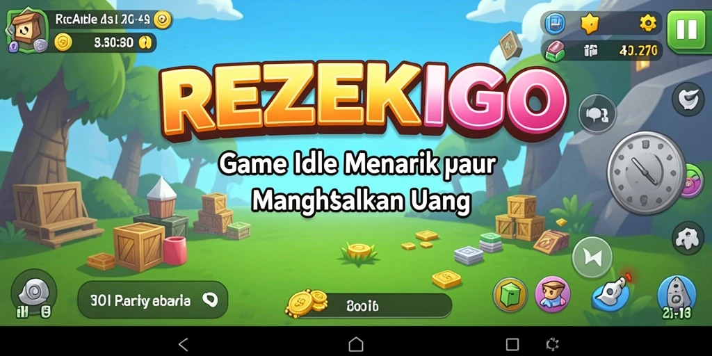 Menampilkan gameplay santai dan unik dari REZEKIGO sebagai game Idle.