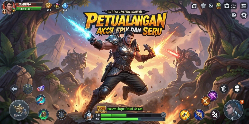 Tampilan gameplay RI889 yang penuh aksi dan seru.