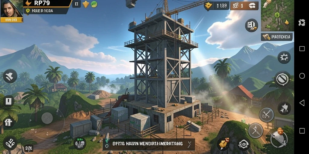 Tangkapan layar gameplay RP79 menunjukkan pertarungan menegangkan di Tower Defense.