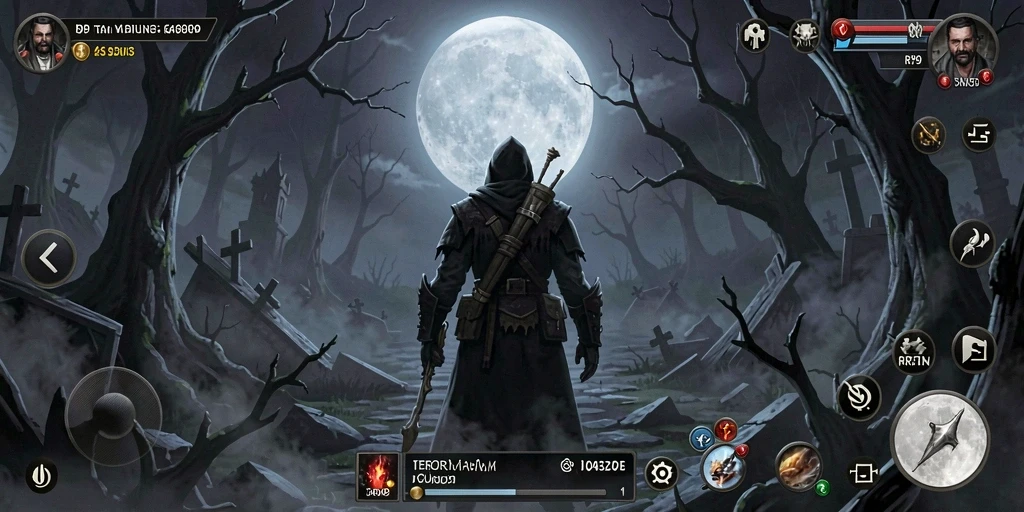 Screenshot gameplay RP99 menampilkan suasana Horror yang mencekam.