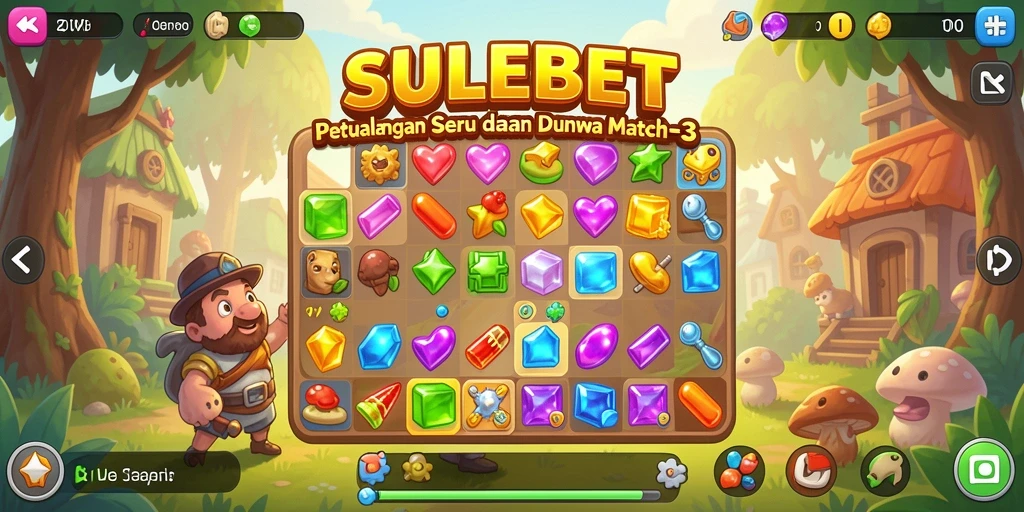 Tampilan gameplay SULEBET yang seru dan menantang dalam genre Match-3.
