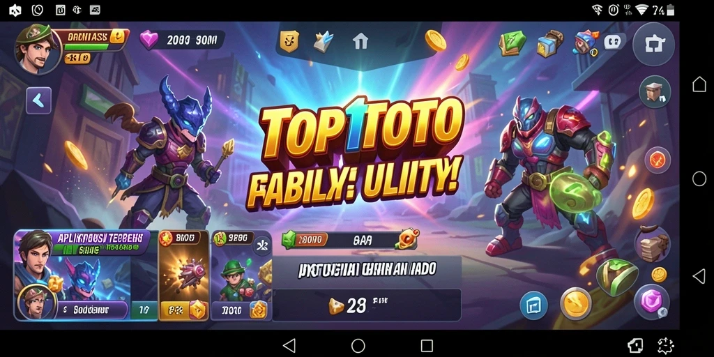 Tampilan utama aplikasi TOP1TOTO yang memudahkan navigasi fitur.