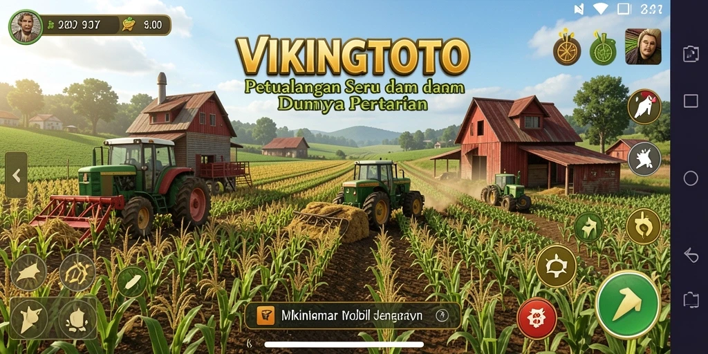 Tampilan gameplay bertani di VIKINGTOTO yang menarik dan interaktif.