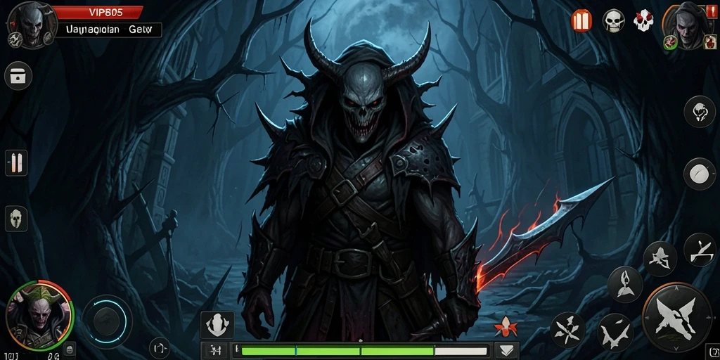 Gameplay mencekam di dunia horor yang gelap.