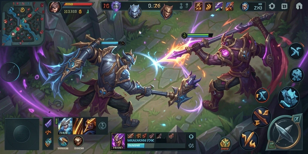 Tampilan gameplay seru dalam ZK6 dengan pertarungan tim yang intens.